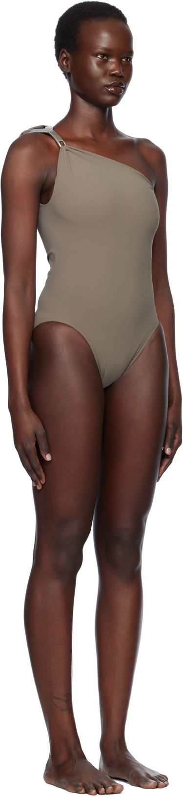 Бански Rick Owens Rick Owens Hollywood Hydra One-Shoulder Swimsuit Черно | RP01E7096 NS, 4
