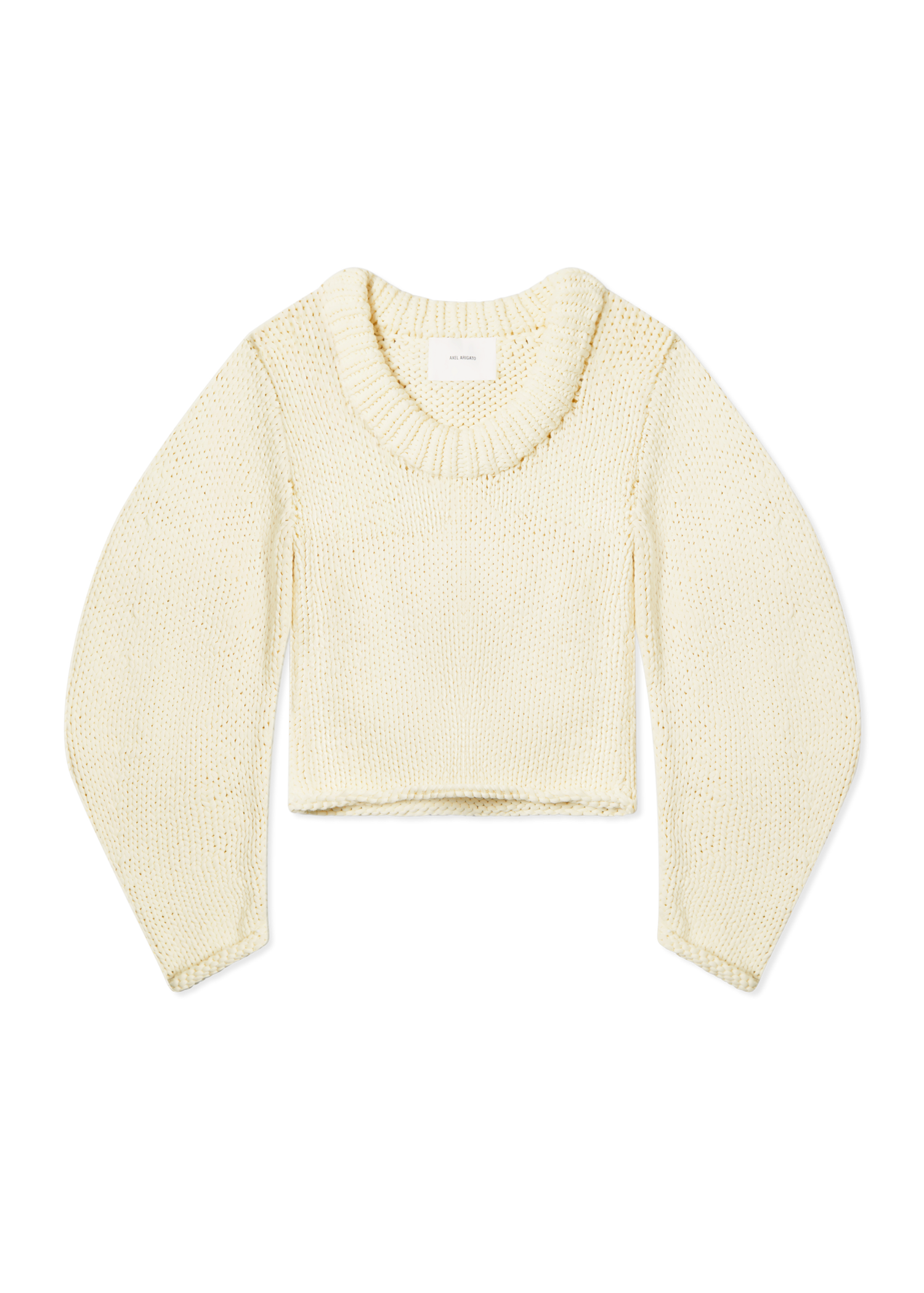 Пуловер AXEL ARIGATO Arch Chunky Knit Cropped Sweater Бяло | A3340001, 1