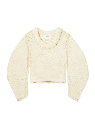 Пуловер AXEL ARIGATO Arch Chunky Knit Cropped Sweater Бяло | A3340001, 1