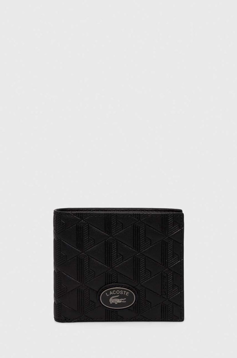Портфейл Lacoste Geometric Pattern Leather Bifold Черно | NH4400MR
