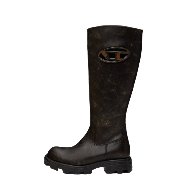 Tall Boots With Logo Applique