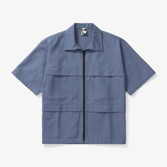 Риза GR10K Solid Short Sleeve Shirt Тъмно синьо | GR2AAKGDB, 0