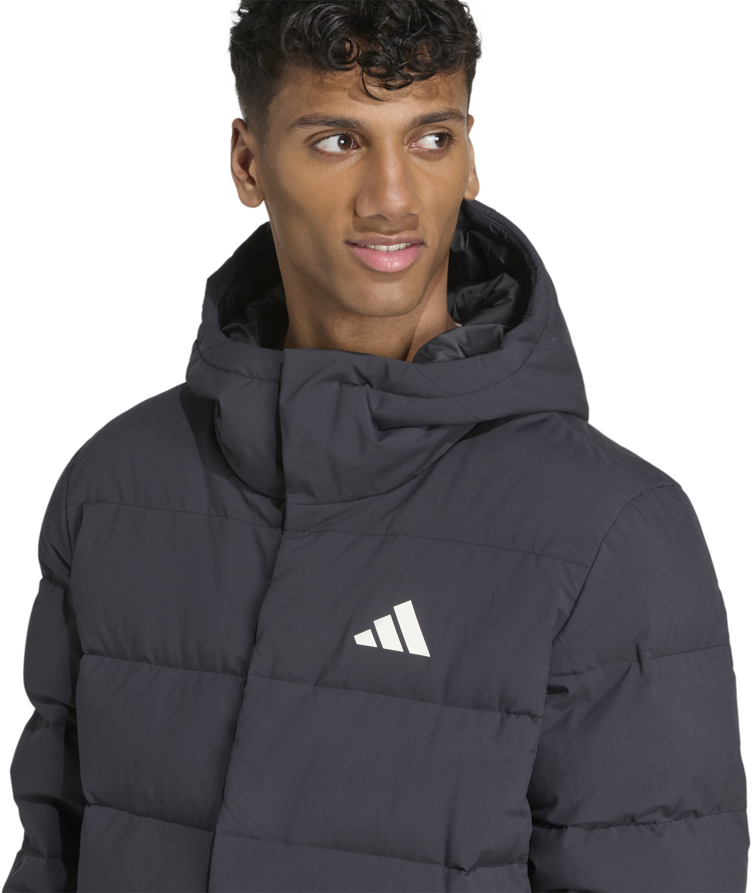 Пухо яке adidas Performance Helionic CLIMAWARM Hooded Down Puffer Jacket Черно | JN2099, 1