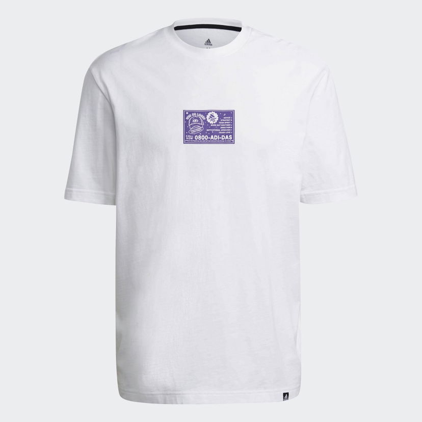 Тениска adidas Performance Psychic Coach Graphic Бяло | GN8183
