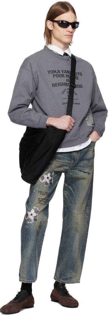 Пуловер Yohji Yamamoto Yohji Yamamoto x Neighborhood Edition Long Sleeve Sweatshirt Сиво | HP-T88-995, 3