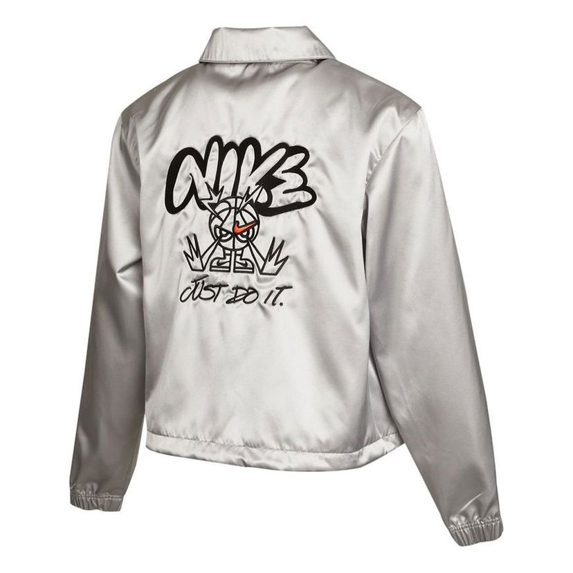 Яке бомбър Nike Graffiti Embroidered Woven Jacket Сиво | DJ5363-041
