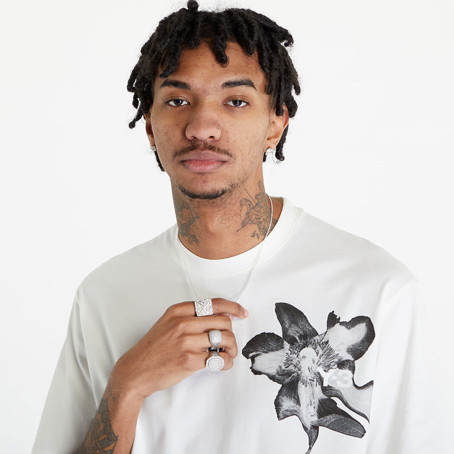 Тениска Y-3 Graphic Short Sleeve Tee UNISEX Off White Бяло | IV7737, 1