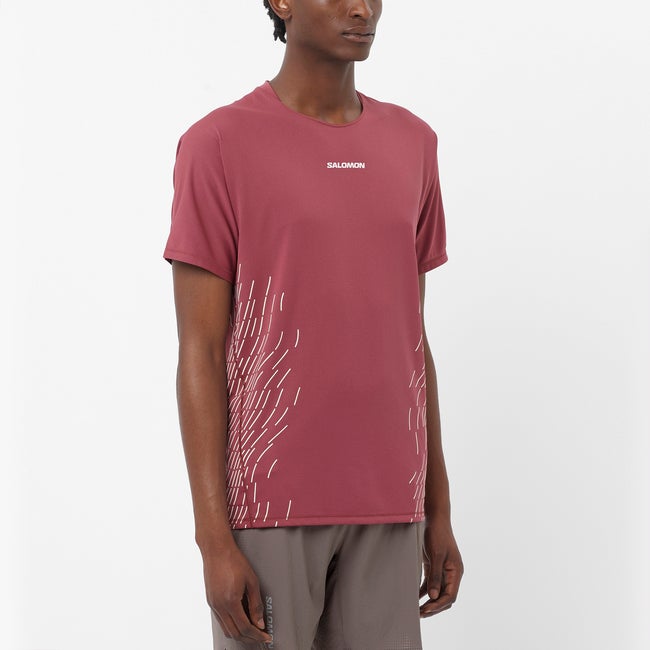 Тениска Salomon Sense Aero Graphic T-Shirt Червено | LC2700000, 0