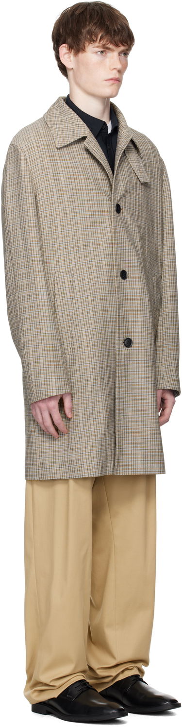 Палта BOSS BOSS Classic-Fit Check Coat Бежово | 50546039, 2
