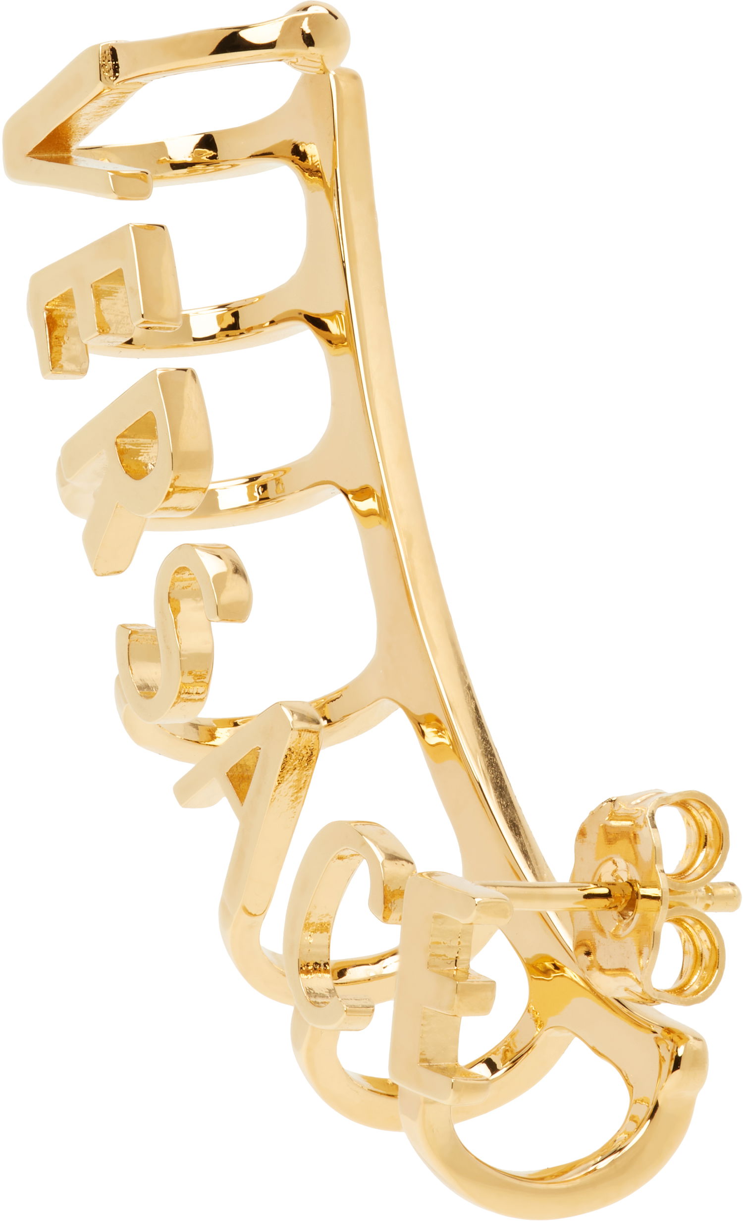 Пръстен Versace Versace Logo Single Earring Металик | 1019915_1A00620_3J000, 1