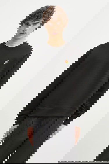 Суитчър KENZO Crewneck Sweatshirt with Embroidered Flower Motif Черно | FF55SW2654MF.99J, 0