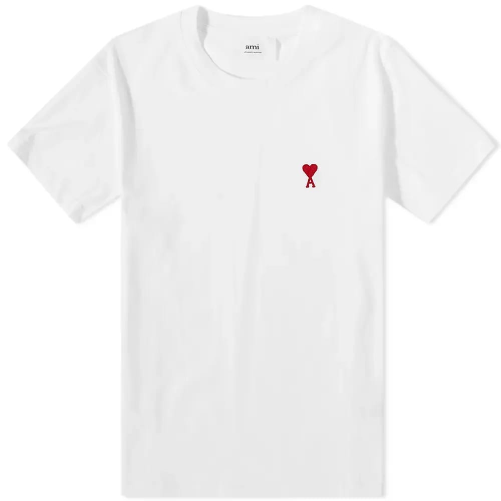 Тениска AMI Tonal De Coeur Tee Бяло | UTS004-726-175, 0