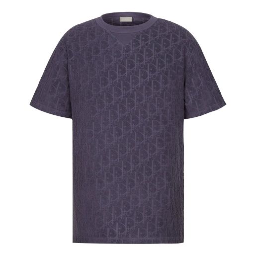 Тениска Dior Dior Oblique Print Cotton T-Shirt Лилаво | 113J692A0614-C484, 0