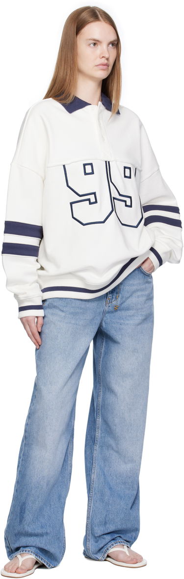 Суитчър Ksubi Ksubi '99' Boyfriend Polo Sweatshirt Бяло | WFA25FL005, 3
