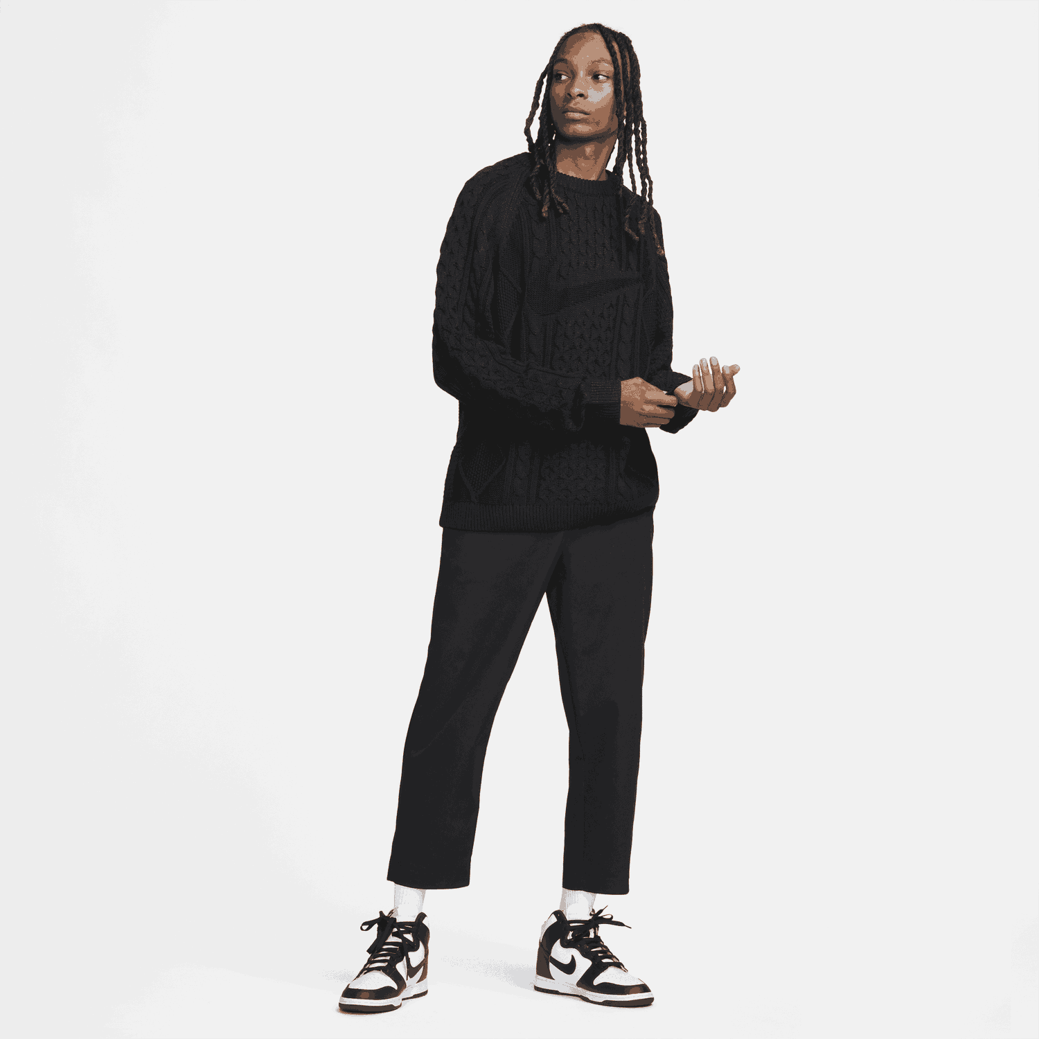 Пуловер Nike Life Cable Knit Sweater Черно | DQ5176-010, 1