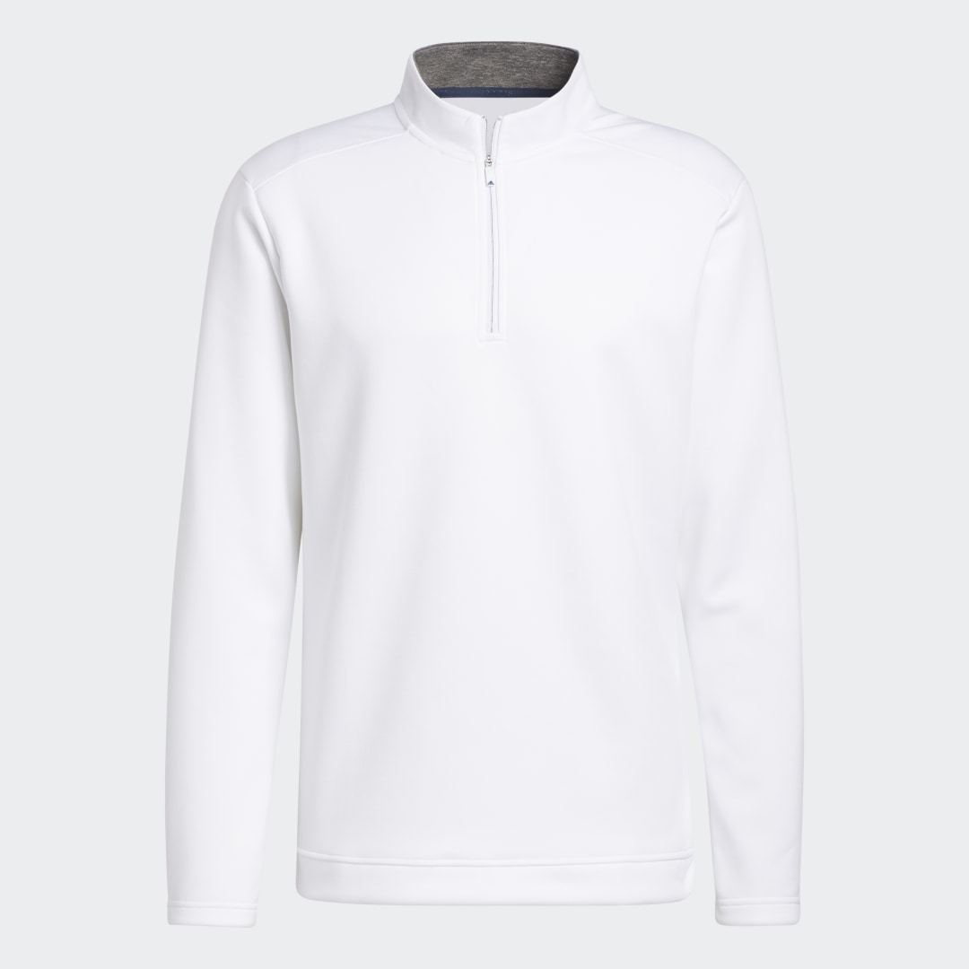 Суитчър adidas Originals Mikina Club Quarter-Zip Бяло | GL0141, 0