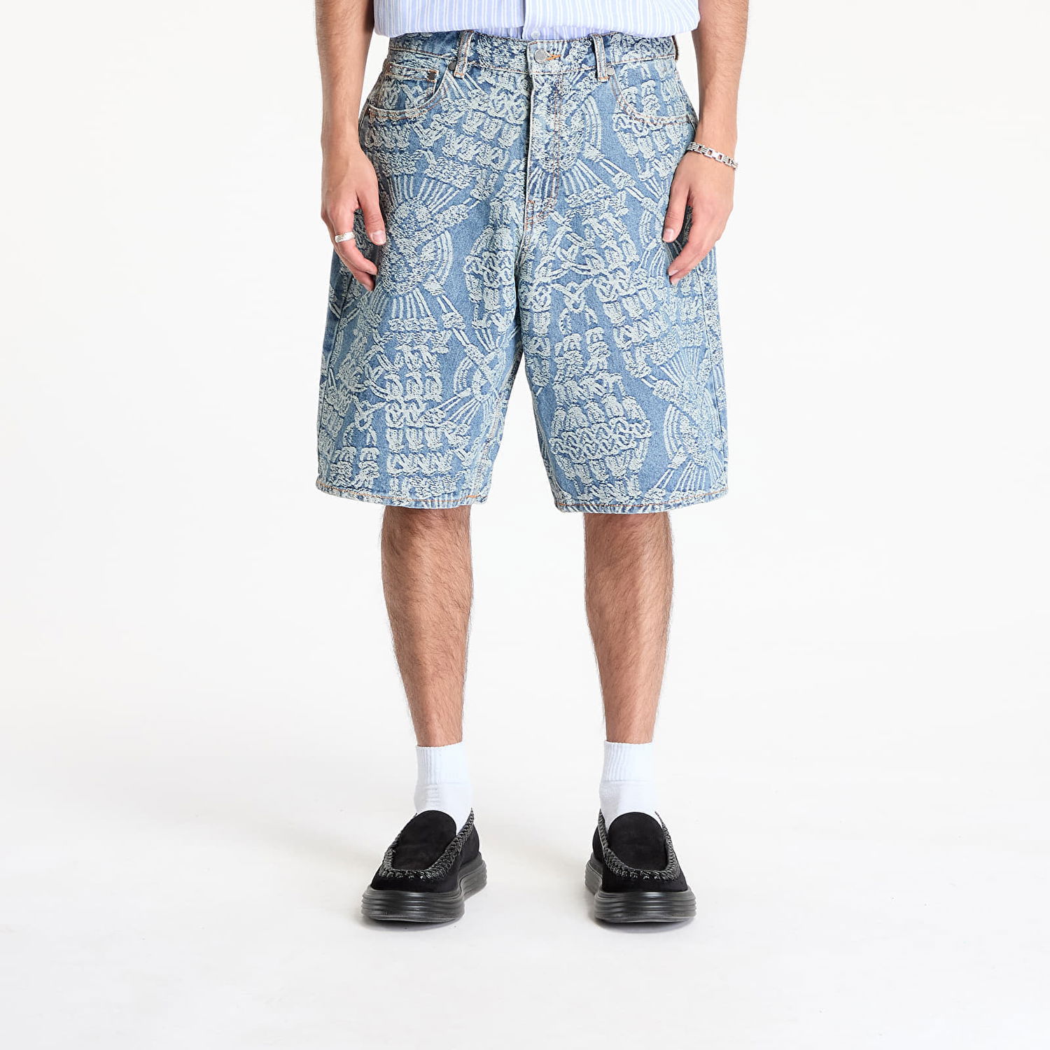 Къси панталони DAILY PAPER Daily Paper Macrame Denim Shorts Синьо | 2513093, 0