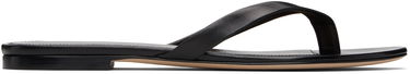 Кецове и обувки The Row Sacha Leather Flip-Flops Черно | F1697-SN65, 0