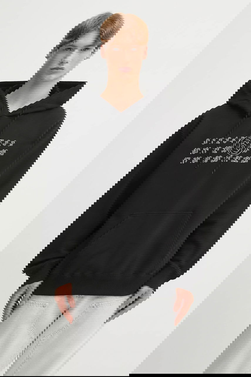 Суитчър Maison Margiela MM6 Maison Margiela Logo Print Hoodie Черно | SH0GU0035.M25025.900, 0
