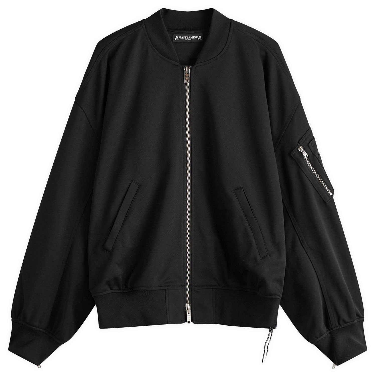 Яке бомбър Mastermind WORLD Jersey Bomber Jacket Черно | MW24S13-BL037-600-BLK, 0