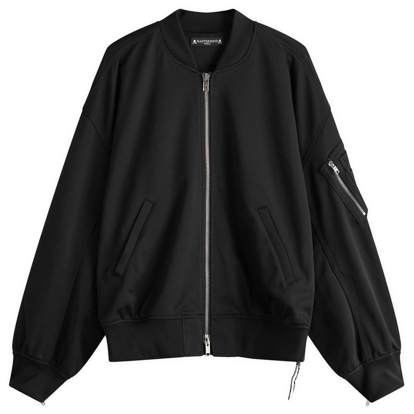 Яке бомбър Mastermind WORLD Jersey Bomber Jacket Черно | MW24S13-BL037-600-BLK