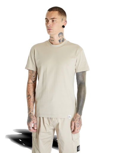 Тениска CALVIN KLEIN Jeans Woven Tab Short Sleeve Tee Plaza Taupe Бежово | J30J324530 PED