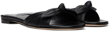 Аксесоари Manolo Blahnik Manolo Blahnik Lollo Knotted Leather Slides Черно | 224-1605, 3