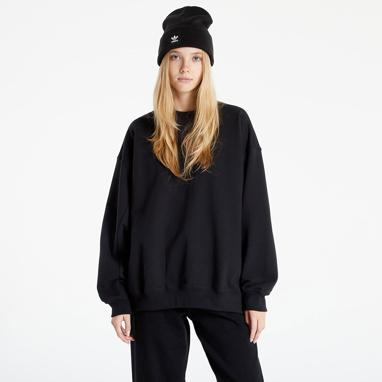 Суитчър adidas Originals Adicolor Oversized Sweatshirt Черно | H11393, 0