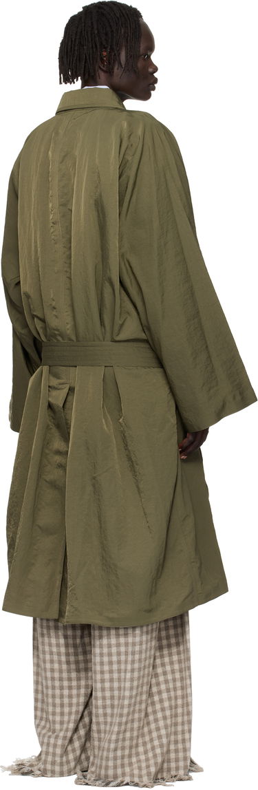 Тренчкот HED MAYNER Hed Mayner Crinkled Trench Coat Зелено | HMMB10043A-HB219, 2