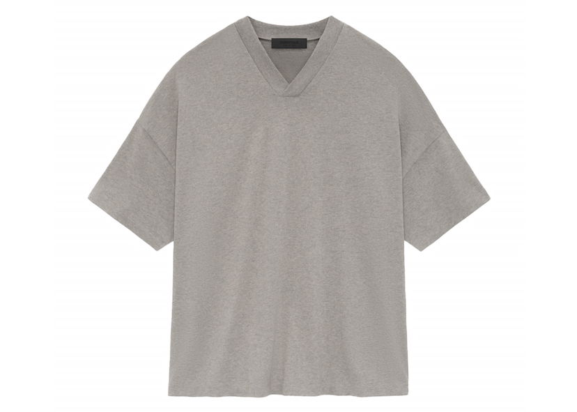 Тениска Fear of God Core Collection V-Neck Heather Grey Сиво | 125SU244211F