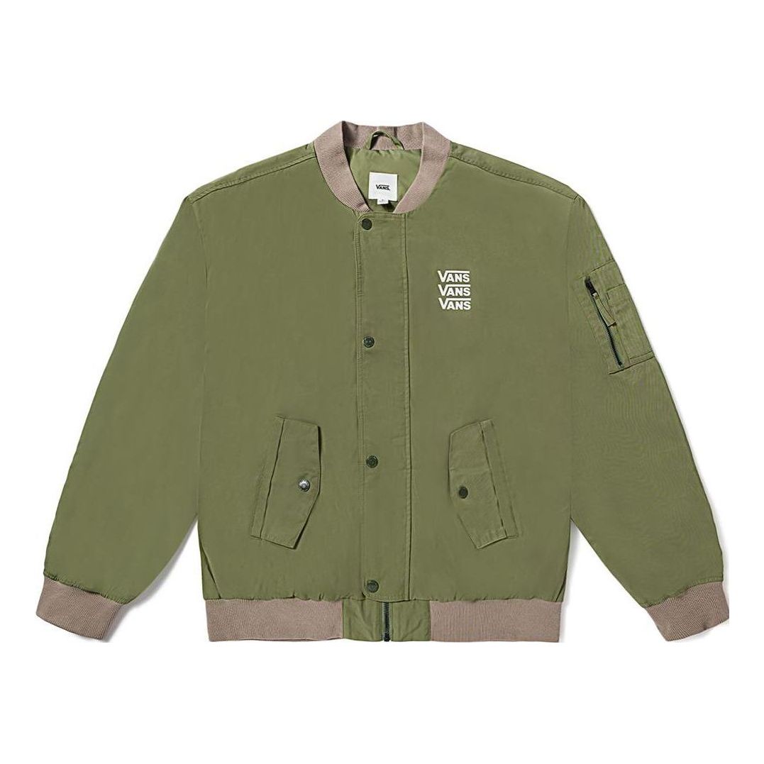 Яке бомбър Vans Triple Logo Baseball Jacket Зелено | VN000BZEZBF, 0