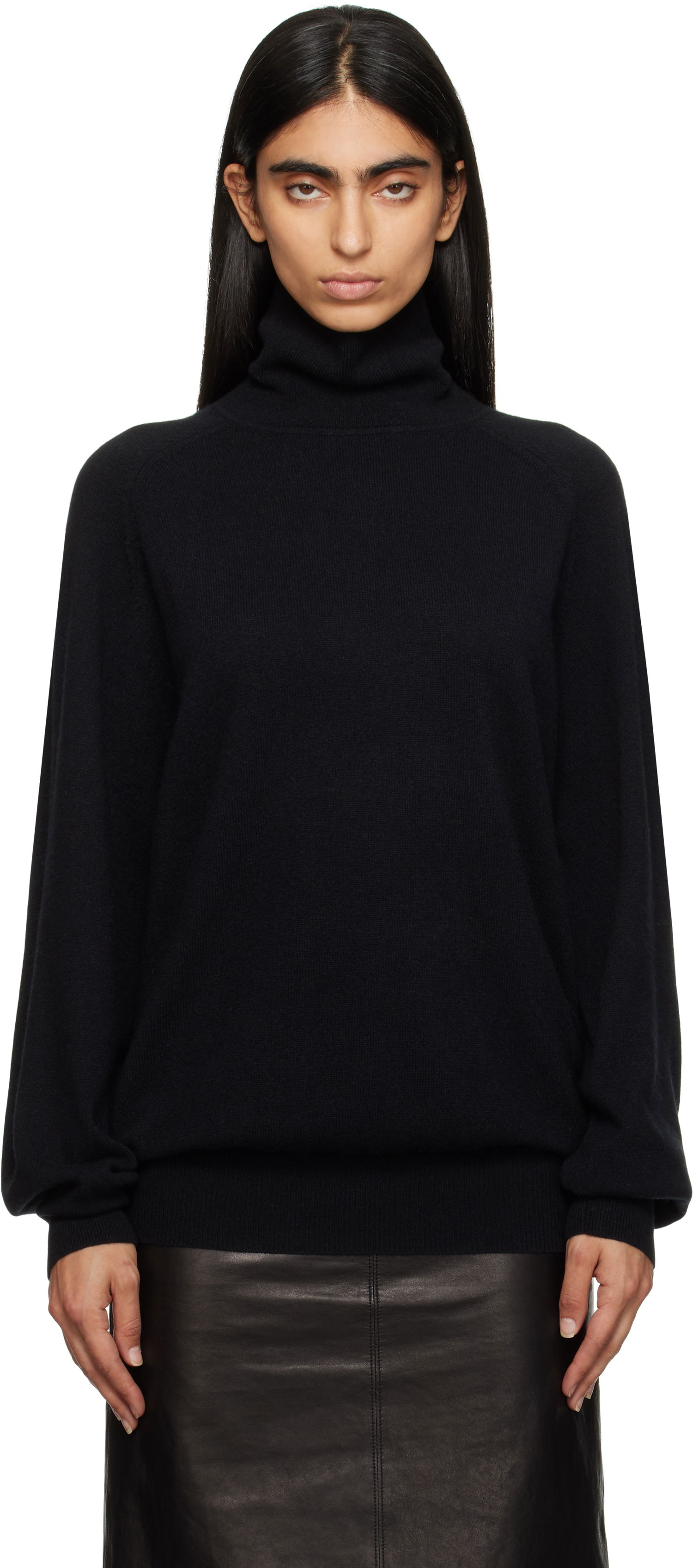 Пуловер Khaite Percy Cashmere Turtleneck Sweater Черно | 9683600, 0