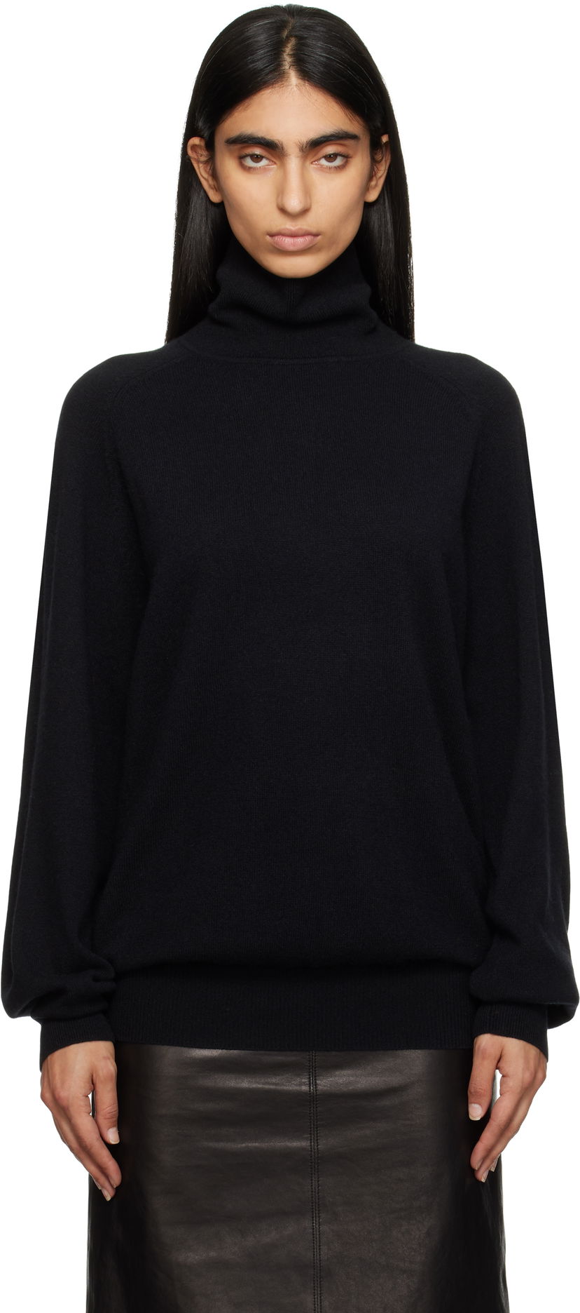 Пуловер Khaite Percy Cashmere Turtleneck Sweater Черно | 9683600