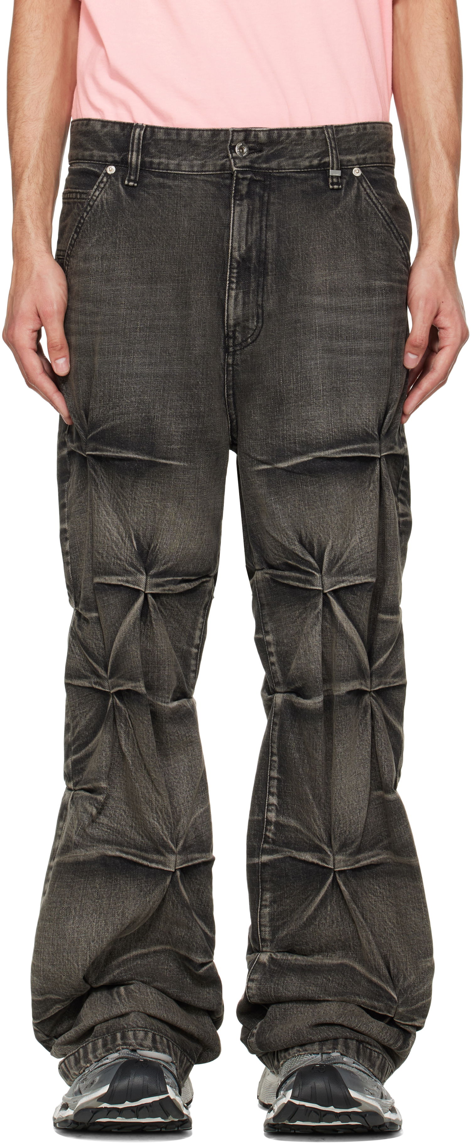 Дънки We11done We11done Wrinkled Jeans Черно | WD-DP1-25-365-M-BK, 0