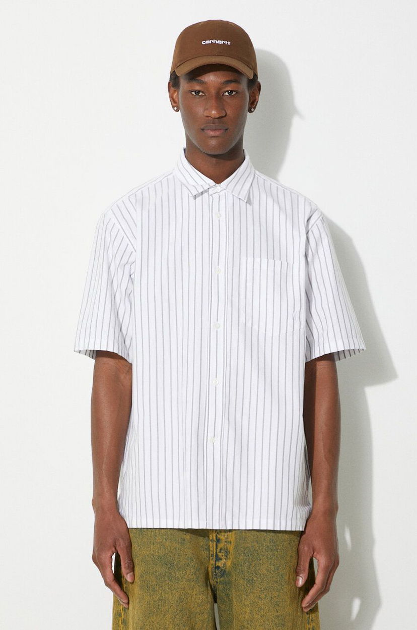 Риза NORSE PROJECTS Relaxed Organic Shirt With Classic Collar Зелено | N40.0623.8022