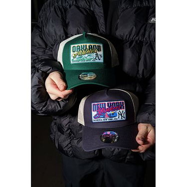 Шапка с козирка New Era Oakland Athletics MLB Patch 9FORTY Trucker Hat One Size (56-59 cm) Зелено | 60595258, 6