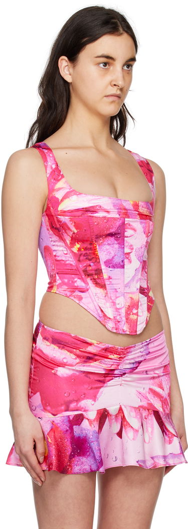 Пола Miaou Miaou Campbell Floral Print Corset Top Розово | 7020SS4DYR, 1