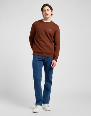Суитчър Lee Regular Patch Crew Sweatshirt Luxe Кафяво | 112371910, 1