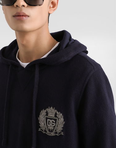 Суитчър Dolce & Gabbana Dolce & Gabbana Smooth Cashmere Hoodie Тъмно синьо | GXX20ZJBWIRB0665, 3
