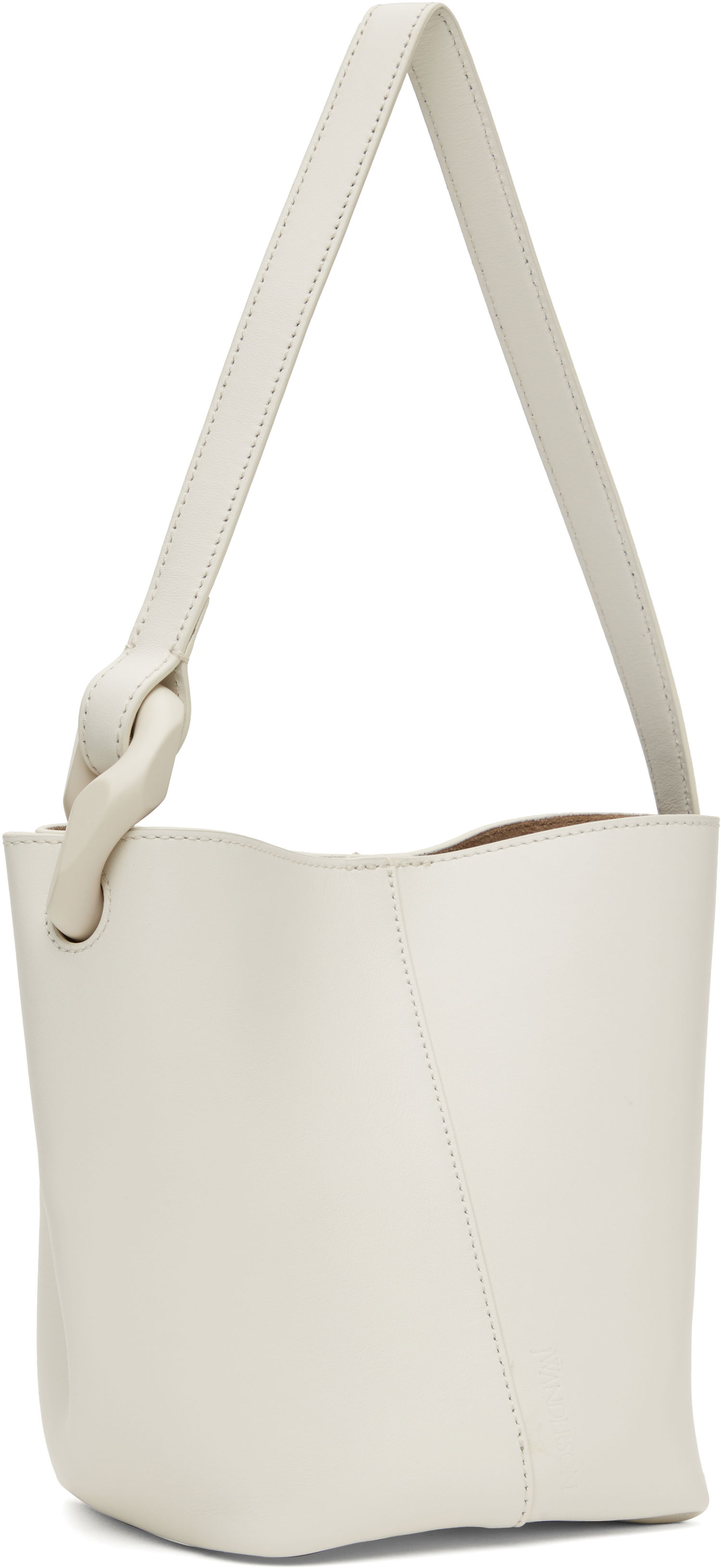 Дамска чанта JW Anderson JW Anderson Small JWA Corner Bucket Tote Бяло | HB0706-LA0351, 1