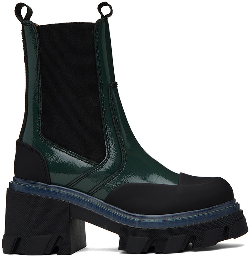 Кецове и обувки GANNI GANNI Cleated Chelsea Boots Зелено | S2071