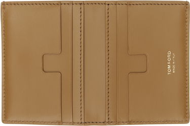 Портфейл Tom Ford Tom Ford T Line Nubuck Folding Card Holder Кафяво | Y0279-LCL449G, 2