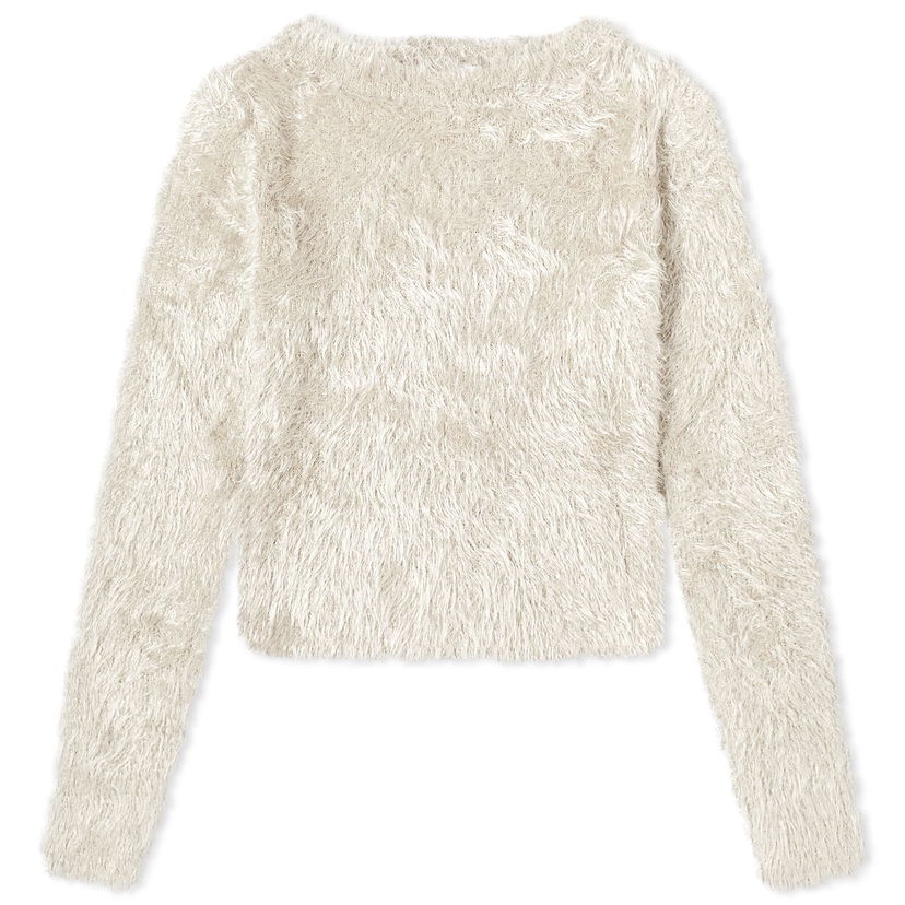 Пуловер Marine Serre Puffy Knit Cropped Pullover Сиво | WST010-WH50