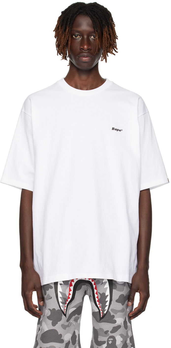 Тениска BAPE Embroidered T-Shirt Бяло | 001CSJ301017M, 0
