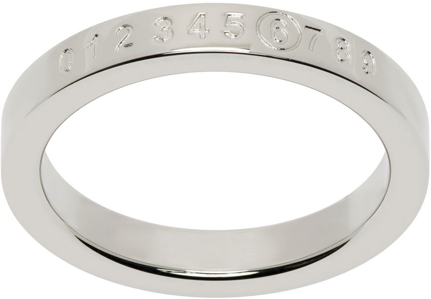 Пръстен Maison Margiela MM6 Numeric Minimal Signature Ring Сиво | SM6UQ0059 P6469, 0