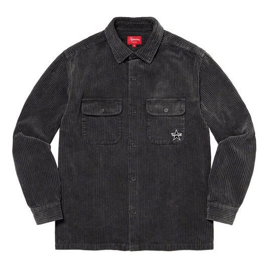 Риза Supreme Corduroy Button-Up Shirt Черно | SUP-SS22-065