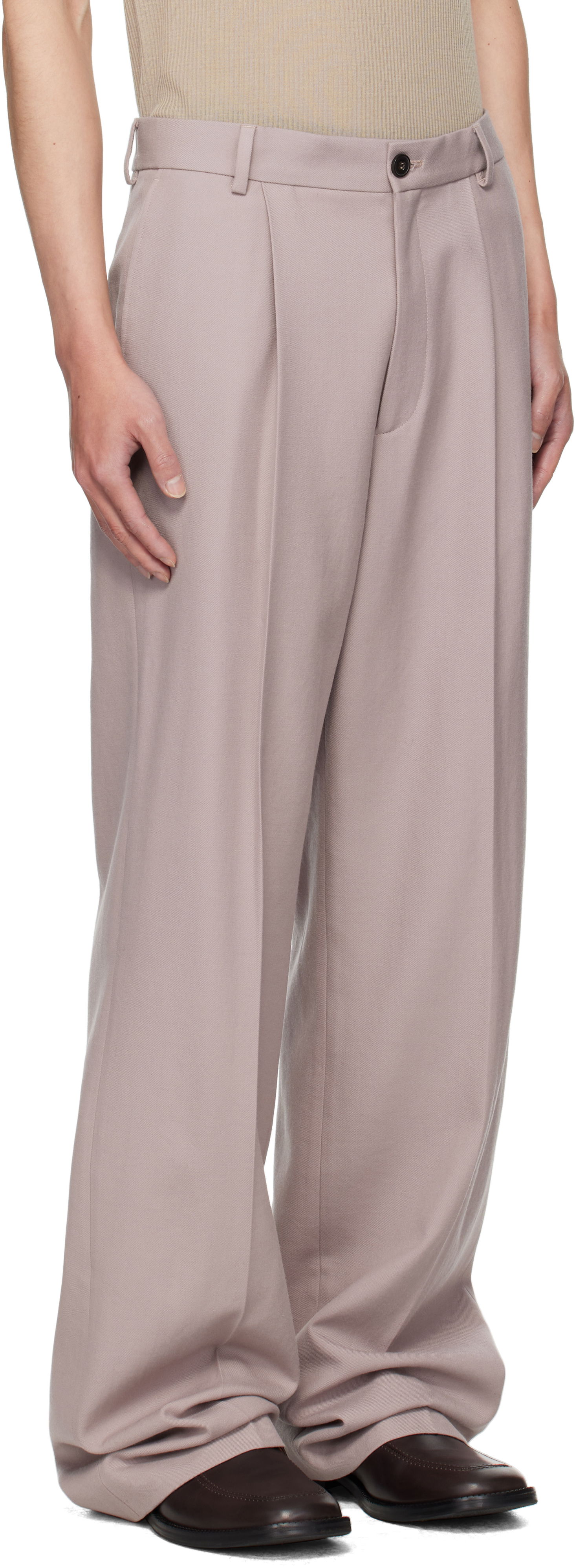 Панталони Dries Van Noten Dries Van Noten Pleated Trousers Сиво | 252-020900-2246, 1