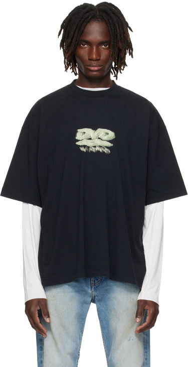 Тениска VETEMENTS VETEMENTS 'DVD' Regular Fit Graphic Tee Черно | UH76TR380B, 0
