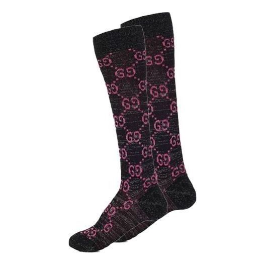 Чорапи Gucci Cotton Blend GG Pattern Socks Черно | 476525-3G199-1072