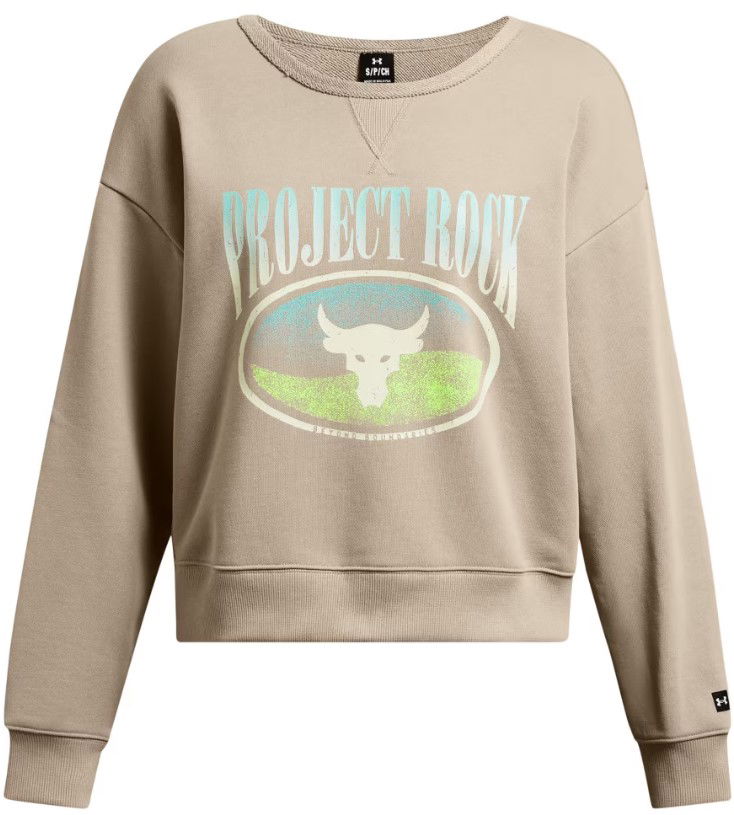 Суитчър Under Armour Project Rock Heavyweight Terry Long Sleeve Sweatshirt Бежово | 1382705-203, 0